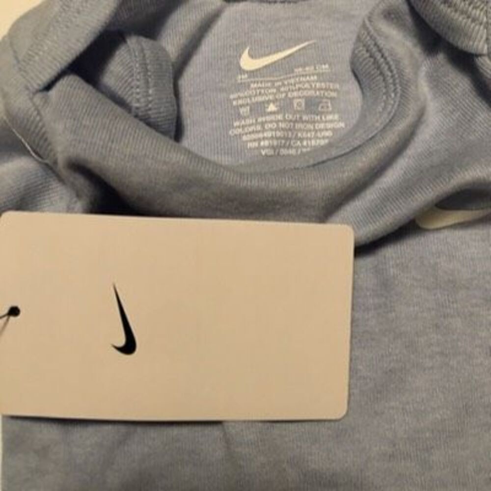 Nike Baby Onesies 3-Pack Blue/White/ Midnight Navy Size 3 Months - Picture 5 of 6